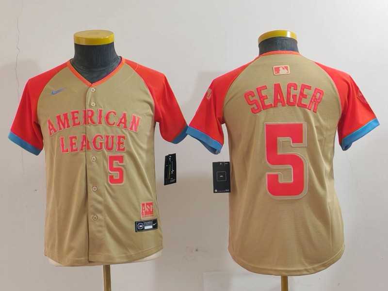 Youth Texas Rangers #5 Corey Seager Number Cream 2024 All Star Limited Stitched Jersey->2024 mlb all-star->MLB Jersey